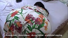 exibicionismo, esposa de vestido comprido provocando