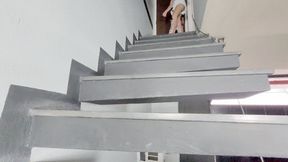 HEAVY FOOT GAGGING ON THE STAIRS - BY BABE - CLIP 1