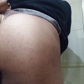 Crossdresser Playing with His Ass