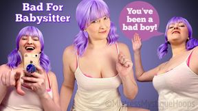 Bad For Babysitter - Such a useless husband your wife got you a babysitter while away and she spanks you! - Femdom POV, Female Domination, OTK Spanking, Verbal Humiliation with Mistress Mystique Hoops - MP4
