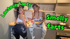 Lactose Fart Disaster + Smelly Farts + Gassy Girls +Fart Fetish