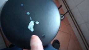 Cumshot in the bathroom