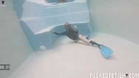 wmv Ashley Rouse snorkel underwater black sexy swimsuit