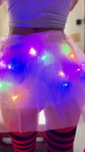 Pigtailed Teen Stepsister Lapdance Juicy Ass LED Lights Skirt Jingle Twerk Tiny Pussy Part 1
