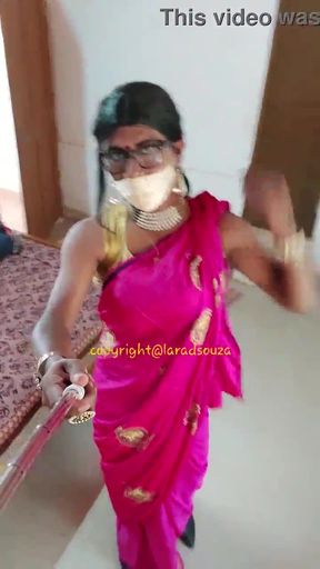 desi crossdresser lara d and 039 souza in saree part 2