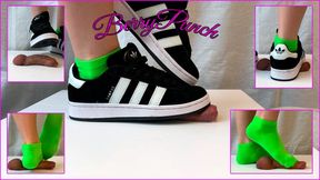 Cock Trampling Green Socks - Cock Crush And Cum Play Adidas Campus - Cockbox - Cock Crush - Shoejob - Sockjob - 10080HD