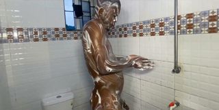 Sneaked up on My Neighbor While He Was Taking His Bath