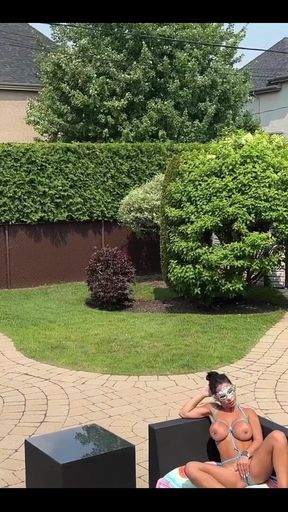 Sex Scene My Neighbour Was on Me While I Tanned in My Backyard I Caught Him