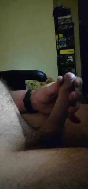 Jerking off, hard af, watching porn... cumming hard. Solo man
