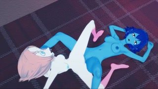 Lapis and Pearl fucking upstairs, licking pussy and tribbing - Steven Universe Hentai.