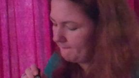 Putting On Lip Gloss slowly