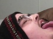 Straight Guy Moans & Cums Right On His Face and Into His Mouth on Cam!