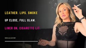 Leather Luxe Smoking Ritual | Lip Liner ASMR (No Talking) - Miss Lulu Leather - MP4 HD