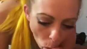 Sexy mature blonde bangs a huge P-O-V prick like a pro