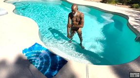 INTERRACIAL CREAMPIE BY THE POOL