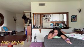 Dominant girlfriend and her boyfriend in intimate WMAF action