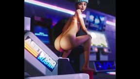 This arcade game is a real pain in the butt