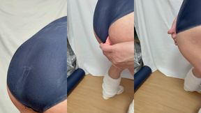 クラスの男子に小便やザーメンをぶっかけられた匂う肉便器スクール水着を着て極太アナルディルド調教