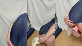 クラスの男子に小便やザーメンをぶっかけられた匂う肉便器スクール水着を着て極太アナルディルド調教