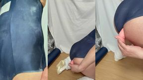 クラスの男子に小便やザーメンをぶっかけられた匂う肉便器スクール水着を着て極太アナルディルド調教