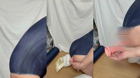 クラスの男子に小便やザーメンをぶっかけられた匂う肉便器スクール水着を着て極太アナルディルド調教