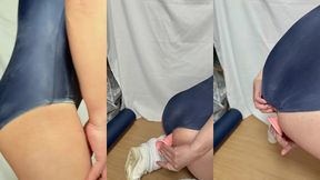 クラスの男子に小便やザーメンをぶっかけられた匂う肉便器スクール水着を着て極太アナルディルド調教