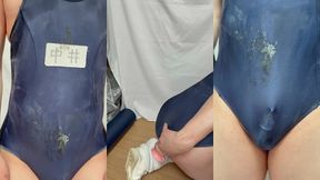 クラスの男子に小便やザーメンをぶっかけられた匂う肉便器スクール水着を着て極太アナルディルド調教