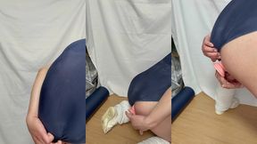 クラスの男子に小便やザーメンをぶっかけられた匂う肉便器スクール水着を着て極太アナルディルド調教