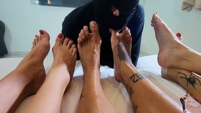 Foot Worship, part 2, by Manu, Agatha, Mibby and Slave, FULL HD