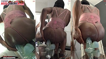 Members Only BONUS! ( 3 Angles! ) Ass Monkey's Ass lips - Gay sex Bottom Bitch Deep Anal In Panties - Angle 3/4/5 of 6