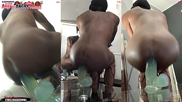 *PREMIUM* BONUS! ( 3 Angles! ) Ass Monkey's Ass lips - Gay sex Bottom Bitch Deep Anal In Panties - Angle 3/4/5 of 6