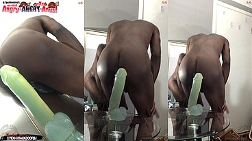 *PREMIUM* BONUS! ( 3 Angles! ) Ass Monkey's Ass lips - Gay sex Bottom Bitch Deep Anal In Panties - Angle 3/4/5 of 6