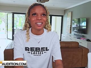 Big tits blonde African swallowed dick before babe enjoyed hardcore fucking