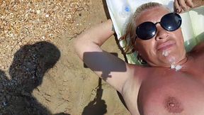 Again Fuck Stepmom on the Beach