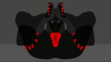 Hottie trains a demon girl in a sexy animated hentai scene