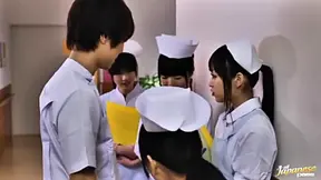 Seductive Japanese Nurse Gets Caressed Before Hot Bathroom Fuck Fest
