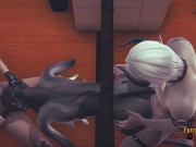 Genshin Impact Furry - Zhongli Cat Threesome(Uncensored)