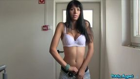 Slutty brunette with round ass Kitty Lovedream fucked nicely for money