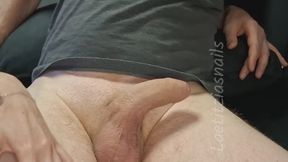 Sharp three centimeter Claws playing with his hard cock C4SGooning26