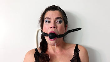 Hard gagging - Deepthroat dildo ballgag