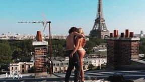 Wild Public Sex in Paris - Amateur Couple with Best View!