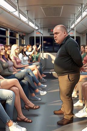 Shoe Pervert Licks Women's Shoes on a Crowded Bus
