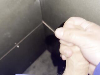 Masturbating at public train station at night, cum in a corner