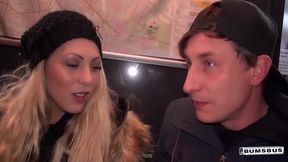 Tattooed German Blondie Mia Blow Takes Hard Cock And Facial In The Bus - Teaser Video