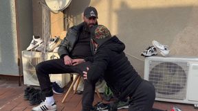 Sneakers & Foot Fetish. Bearded Master & Kike Gil.