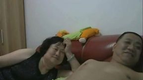 asian old couple in home sex video