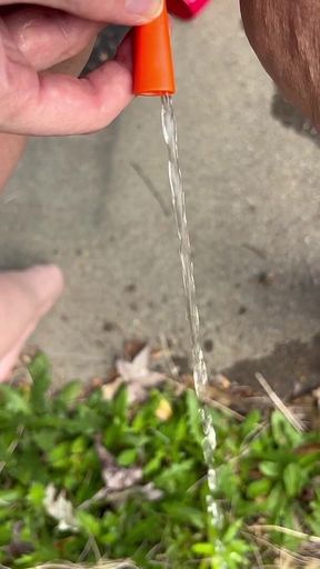 Peeing Through Catheter Outside