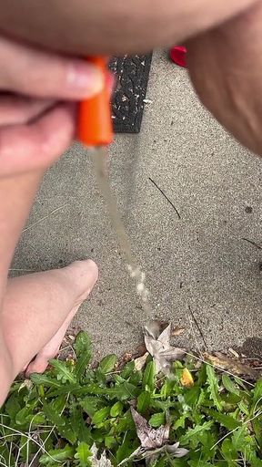 Peeing Through Catheter Outside