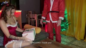 Xmas ass-fuck creampie! Santa's assfuck ass-plug penetrated my taut butt hole - spunk on ass!