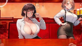 Spanish audio JOI. Fill the cum glass with your friends for your girlfriend. The waitress helps you!